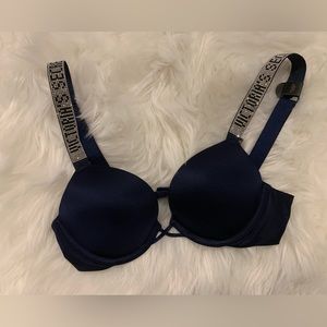 Navy blue Bombshell push-up bra —NEW with tags!!